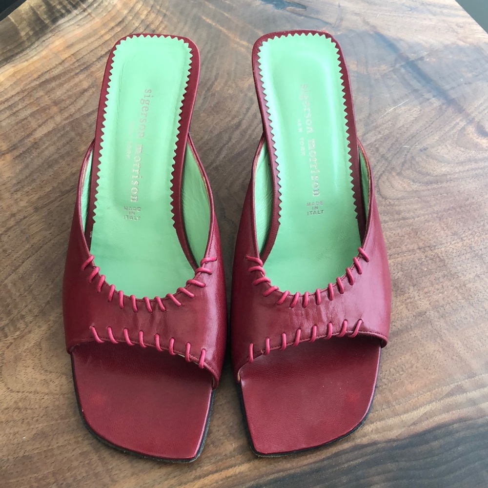 Cute red Sigerson Morrison heels!  Sz 8